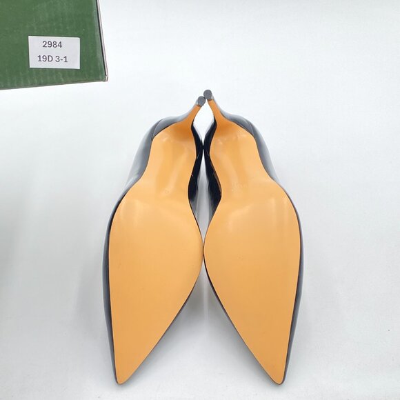 FSJ Black Formal Pointed Toe Pumps High Heel Sexy Stilettos Slip On Office Shoe - Picture 7 of 8